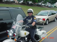Sgt. Mahoney on Hornell Police Department Motorcycle