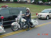 Sgt. Mahoney on Hornell Police Department Motorcycle